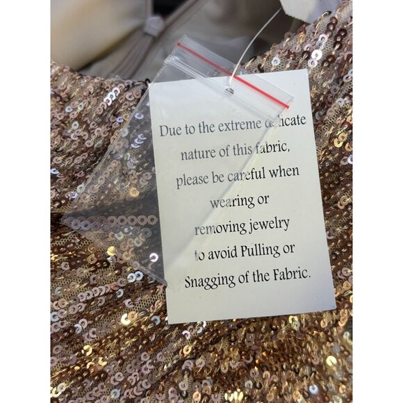 Sequin Gold Long Sleeve Dress By BHLDN  8 - Picture 6 of 6